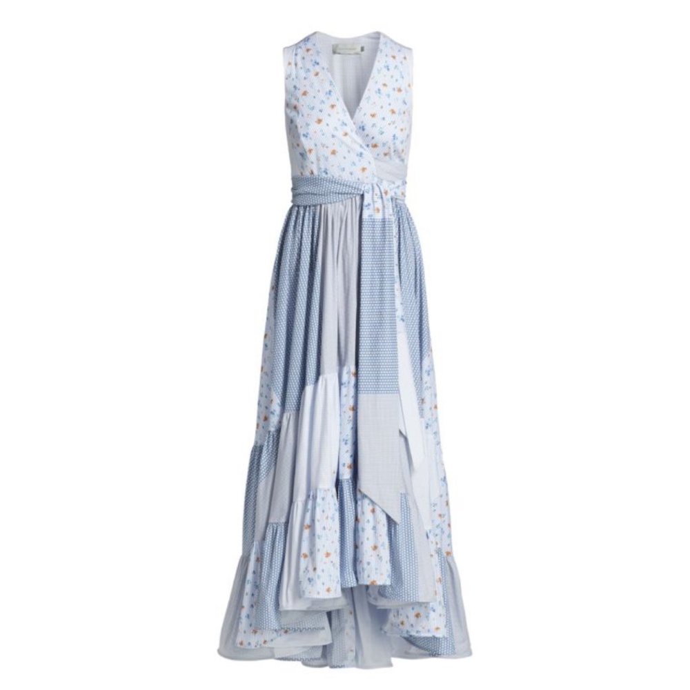 Silvia Tcherassi Harmony Patch Work Midi Dress Si… - image 8